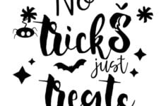 No Tricks Just Treats Funny Pun Gift For Halloween Quote Present Idea Digital Art By Funny Gift Ideas Fine Art America