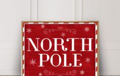 North Pole Printable north Pole Sign christmas North Etsy