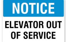 Notice Elevator Out Of Service Sign The Signmaker