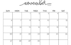 November 2022 Calendars 50 FREE Printables Printabulls