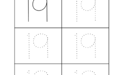 Number 19 Writing Counting And Identification Printable Worksheets For Children