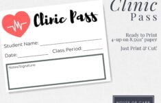 Nurse s Pass Clinic Pass Digital Download Printable Etsy