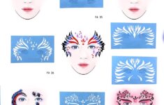 Ophir Reusable Soft Face Paint Stencil Temporary Tattoo Template For Halloween Party Facial Design Fa26303132333536 Geometry Template AliExpress
