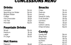 Pages Concessions Stand Menu Free IWork Templates