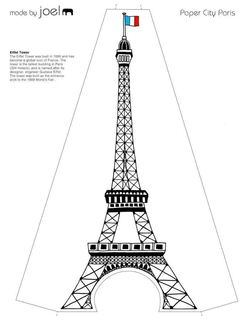 Eiffel Tower Template Printable - Free Printable