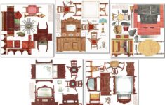 Paper Doll House Furniture Paper Doll Printable Digital Etsy