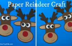 Paper Reindeer Craft For Kids Printable Template Christmas Craft