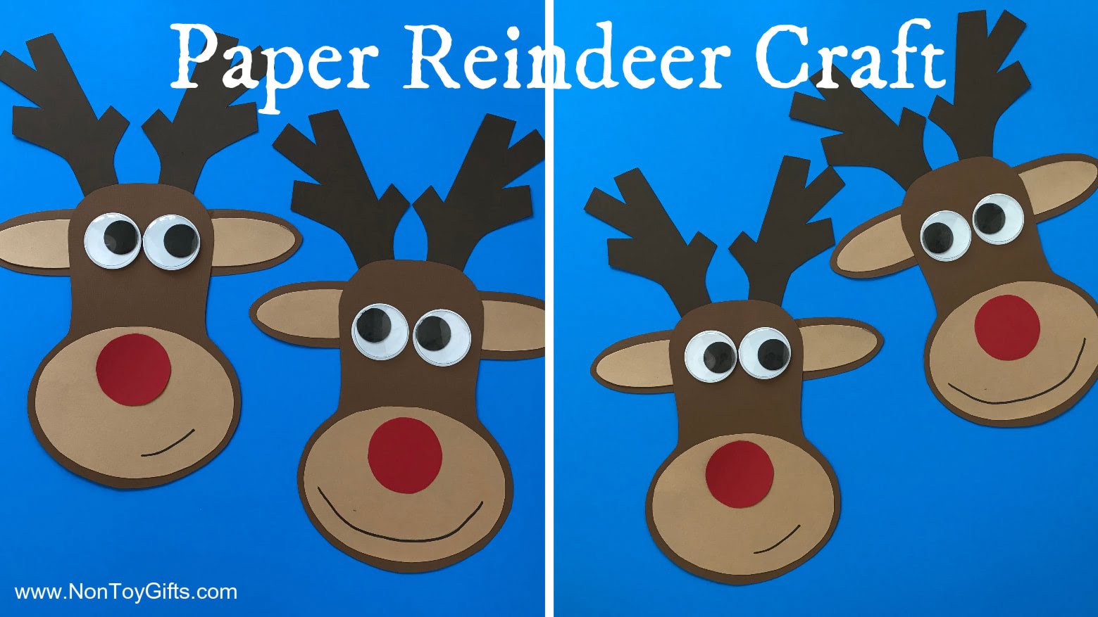 Paper Reindeer Craft With Printable Template Free Printable