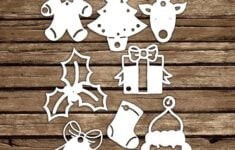 Papercut DIY Design Template Christmas Gift Tags Personal Use