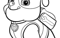 Paw Patrol Rubble Coloring Page Free Printable Coloring Pages