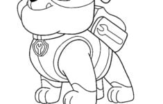 Paw Patrol Rubble Coloring Page With Preview Paw Patrol Coloring Paw Patrol Coloring Pages Rubble Paw Patrol