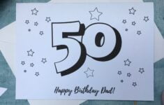 PDF Printable 50th Birthday Card For Dad Instant Download To Etsy sterreich