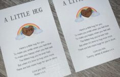 PERSONALISED A TINY Little Pocket Hug With Poem Card Etsy de