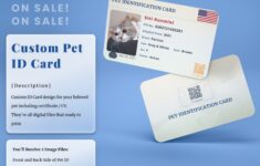 PERSONALIZED ID Card For Pet Printable Digital Pet ID Etsy