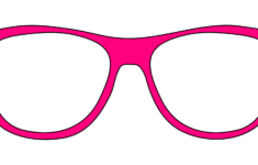 Pink Eye Glasses Template Free Printable Papercraft Templates
