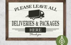Please Leave Deliveries Packages Here SVG Delivery Place Etsy