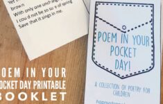 Poem In Your Pocket Day Printable Booklet Happy Strong Home