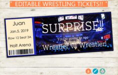 Printable And Editable Wrestling Match Tickets Adobe Etsy de