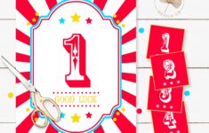 Printable Bright Red Circus Carnival Cake Walk Game Anna Ivey Design Co