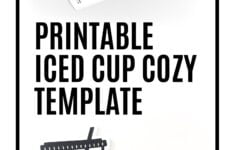 PRINTABLE Cup Cozy Template Ice Downloadable PDF Cup Cozy Etsy Cup Cozy Printable Cups Gift Tags Diy