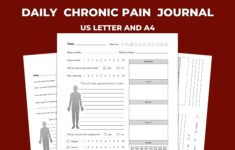 Printable Daily Chronic Pain Journal In US Letter And A4