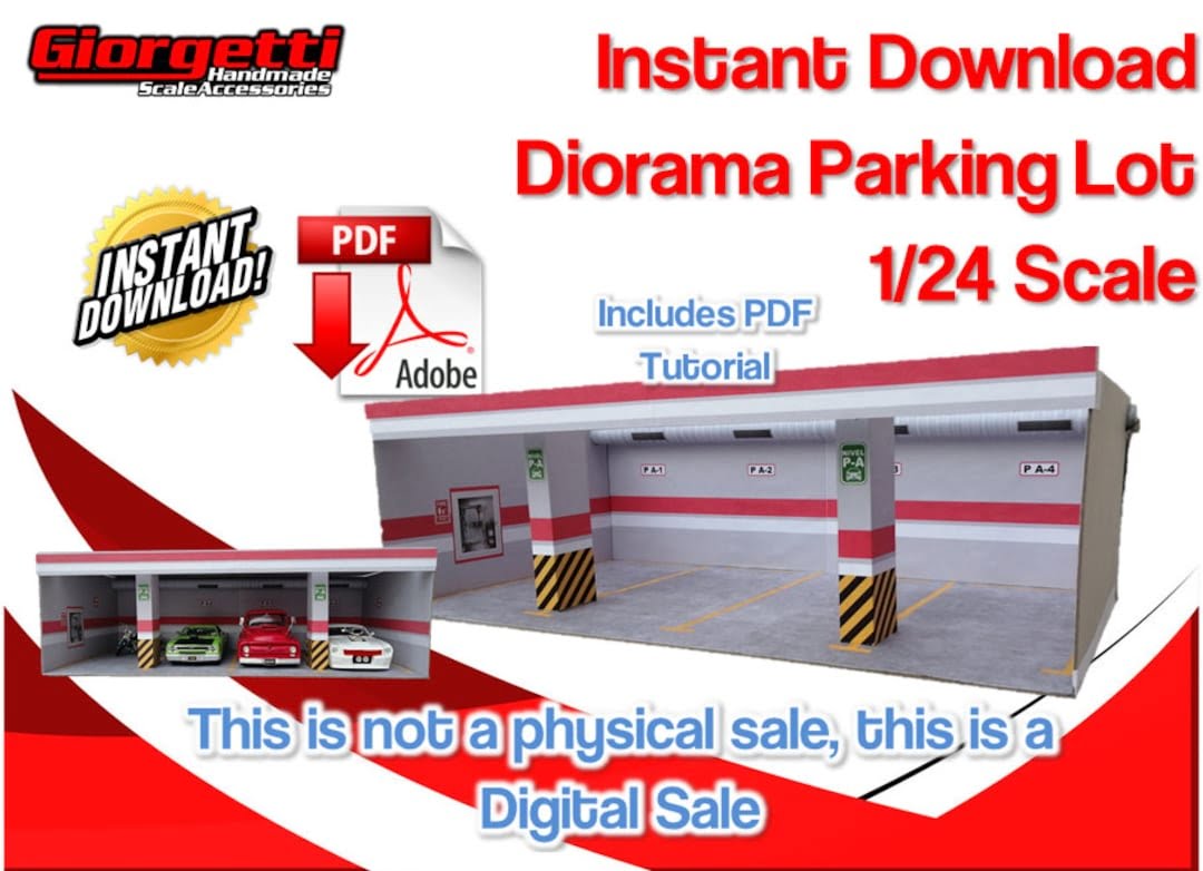 Printable Garage Diorama Template - Free Printable
