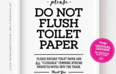 PRINTABLE Do Not Flush Toilet Paper Or Flushable Items Sign Etsy sterreich
