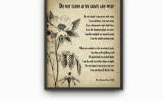 PRINTABLE Do Not Stand At My Grave And Weep Poem In Memory Etsy de