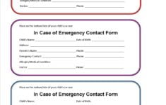 Printable Emergency Contact Form If You Were In An Accident And Unresponsive This Free Emergency Contact Form Contact Card Template Emergency Contact List