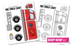 Printable Fire Truck Craft Template Simple Mom Project