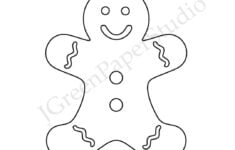 Printable Gingerbread Man Template pdf Digital Download Cookie Etsy UK