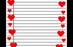 Printable Heart Border Writing Paper Writing Paper With Etsy Australia