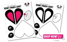 Printable Heart Panda Craft Template Simple Mom Project