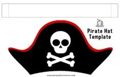 Printable Pirate Hat Template For Kids Party With Unicorns