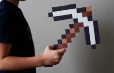 Printable Pixelated Pickaxe All For The Boys