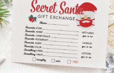 Printable Secret Santa Gift Exchange Christmas Secret Santa Etsy de