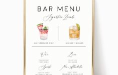 Printable Signature Cocktails Sign Editable Signature Etsy Schweiz