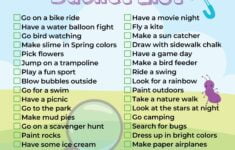 Printable Spring Bucket List Enjoy The Weather Play Together