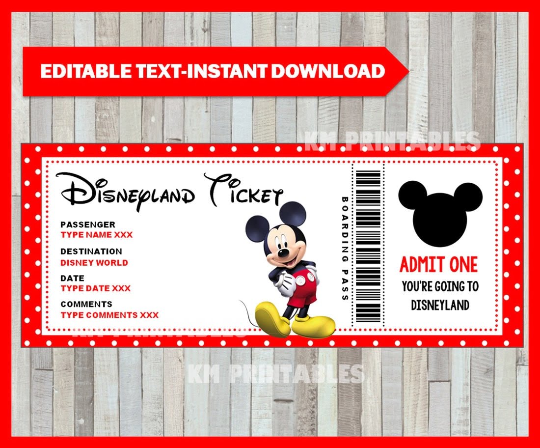 You Re Going To Disneyland Printable Free Printable
