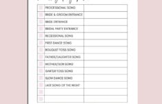 Printable Wedding Song List Wedding Playlist Wedding Music Etsy Schweiz