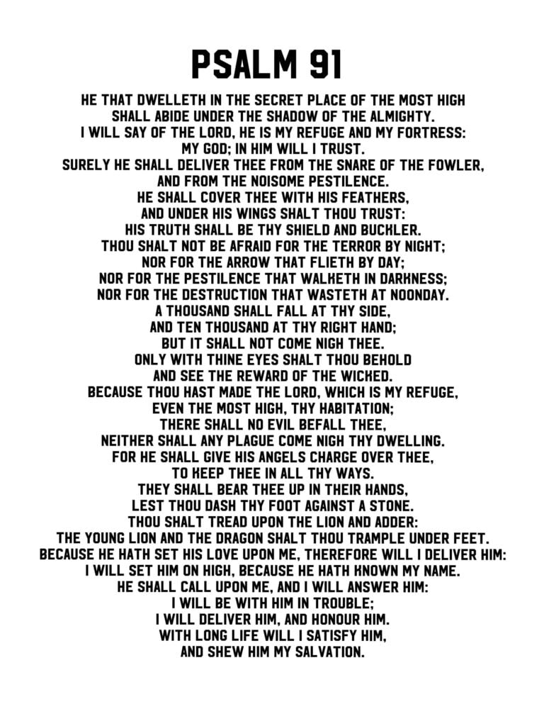 Psalm 91 Printable Free Printable