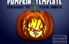 PUMPKIN CARVING STENCIL Chucky Doll Template Childs Play Etsy UK