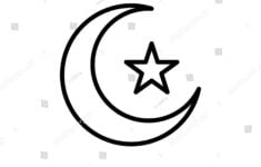 Ramadan Kareem Crescent Moon Star Vector Stock Vektorgrafik Lizenzfrei 1387958090 Shutterstock