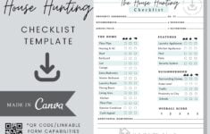 Real Estate House Hunting Checklist Template Editable Etsy