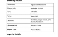 Resident Council Meeting Minutes Template Google Docs Word Apple Pages Template