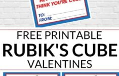 Rubik s Cube Valentines Cards Printable It Is A Keeper