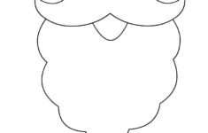 Santa Beard Coloring Page Santa Crafts Christmas Templates Santa Beard