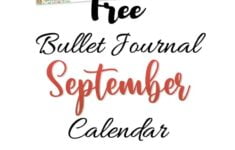 September Calendar Printable For Bullet Journal Bullet Journal Calendar