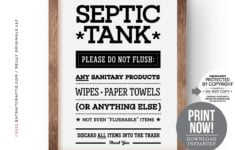 Septic Tank Bathroom Sign INSTANT DOWNLOAD PRINTABLE System Do Etsy de