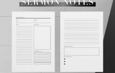 Sermon Notes Minimalist Grafik Von AscendPrints Creative Fabrica